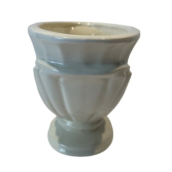 Vintage Haeger Oval Footed Planter 709-36 Cream Glossy Vase 1997 - Picture 4 of 9